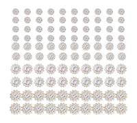 Strasssteine zum Aufnähen von Kleidung, Schuhen, Kleidern, Farbige Kristalle, flache Rückseite, gemischte Größen, dekorativ, 100 Stück