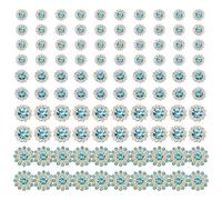 Strasssteine zum Aufnähen von Kleidung, Schuhen, Kleidern, Farbige Kristalle, flache Rückseite, gemischte Größen, dekorativ, 100 Stück