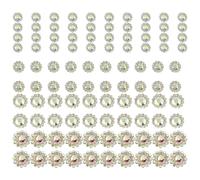 Strasssteine zum Aufnähen von Kleidung, Schuhen, Kleidern, Farbige Kristalle, flache Rückseite, gemischte Größen, dekorativ, 100 Stück