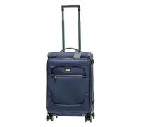 Stratic Bay Koffer Weichschale Reisekoffer Trolley Rollkoffer Handgepäck, TSA Kofferschloss, 4 Rollen, Feststellbremse, Größe S, Navy Blue