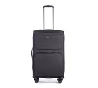 Stratic Bendigo Light + Koffer Weichschale Reisekoffer Trolley Rollkoffer mittelgroß, TSA Kofferschloss, 4 Rollen, Erweiterbar, Größe M, Schwarz
