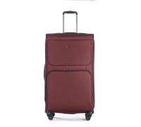 Stratic Bendigo Light + Koffer Weichschale Reisekoffer Trolley Rollkoffer groß, TSA Kofferschloss, 4 Rollen, Erweiterbar, Größe L, Redwine