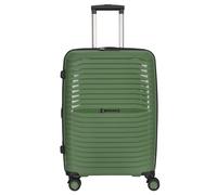Stratic Bright+ Hartschalen-Koffer Trolley Koffer mittelgroß Reisekoffer, wasserabweisend, 4 Rollen, erweiterbar, TSA-Schloss (Größe M, Olive)