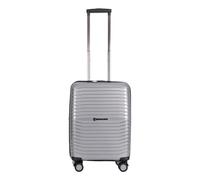 Stratic Bright+ Hartschalen-Koffer Trolley Handgepäck Koffer klein Reisekoffer, wasserabweisend, 4 Rollen, erweiterbar, TSA-Schloss (Größe S, Silver)