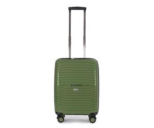 Stratic Bright+ Hartschalen-Koffer Trolley Handgepäck Koffer klein Reisekoffer, wasserabweisend, 4 Rollen, erweiterbar, TSA-Schloss (Größe S, Olive)