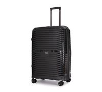 Stratic Bright+ Hartschalen-Koffer Trolley Koffer groß Reisekoffer, wasserabweisend, 4 Rollen, erweiterbar, TSA-Schloss (Größe L, Black)