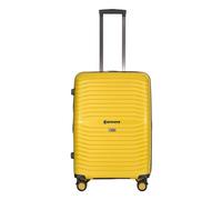 Stratic Bright+ Hartschalen-Koffer Trolley Koffer mittelgroß Reisekoffer, wasserabweisend, 4 Rollen, erweiterbar, TSA-Schloss (Größe M, Yellow Gold)