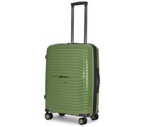 Stratic Bright+ Hartschalen-Koffer Trolley Koffer mittelgroß Reisekoffer, wasserabweisend, 4 Rollen, erweiterbar, TSA-Schloss (Größe M, Olive)
