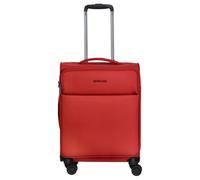 Stratic Light + Koffer Weichschale Reisekoffer Trolley Rollkoffer Handgepäck, TSA Kofferschloss, 4 Rollen, nur M + L Erweiterbar, Größe S, Rot
