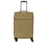 Stratic Light + Koffer Weichschale Reisekoffer Trolley Rollkoffer mittelgroß, TSA Kofferschloss, 4 Rollen, Erweiterbar, Größe M, Khaki
