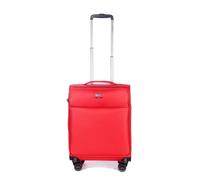 Stratic Light + Koffer Weichschale Reisekoffer Trolley Rollkoffer Handgepäck, TSA Kofferschloss, 4 Rollen, Erweiterbar, Größe S, Rot