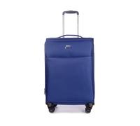 Stratic Light + Koffer Weichschale Reisekoffer Trolley Rollkoffer mittelgroß, TSA Kofferschloss, 4 Rollen, Erweiterbar, Größe M, Blau