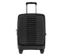 Stratic Novium 4 Rollen Kabinentrolley S 55 cm Laptopfach mit Dehnfalte schwarz