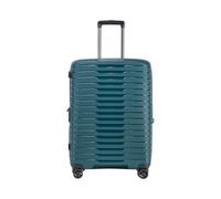 Stratic NOVIUM Hartschalenkoffer - Trolley mit 4 Rollen, TSA-Zahlenschloss, erweiterbar, aus Polypropylen, Innenfutter aus recyceltem PET, ohne Fronttasche,Größe M, Petrol