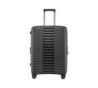 Stratic NOVIUM Hartschalenkoffer - Trolley mit 4 Rollen, TSA-Zahlenschloss, erweiterbar, aus Polypropylen, Innenfutter aus recyceltem PET, ohne Fronttasche,Größe M, Black