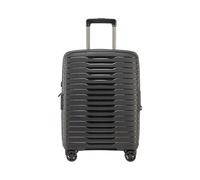 Stratic NOVIUM Hartschalenkoffer - Trolley mit 4 Rollen, TSA-Zahlenschloss, erweiterbar, aus Polypropylen, Innenfutter aus recyceltem PET, ohne Fronttasche,Größe S, Black