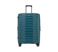 Stratic NOVIUM Hartschalenkoffer - Trolley mit 4 Rollen, TSA-Zahlenschloss, erweiterbar, aus Polypropylen, Innenfutter aus recyceltem PET, ohne Fronttasche,Größe L, Petrol