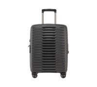 Stratic NOVIUM Hartschalenkoffer - Trolley mit 4 Rollen, TSA-Zahlenschloss, erweiterbar, aus Polypropylen, Innenfutter aus recyceltem PET, ohne Fronttasche,Größe S, Black