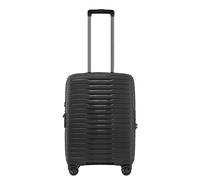 Stratic NOVIUM Hartschalenkoffer - Trolley mit 4 Rollen, TSA-Zahlenschloss, erweiterbar, aus Polypropylen, Innenfutter aus recyceltem PET, ohne Fronttasche,Größe S, Black