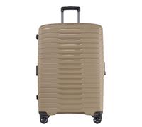 Stratic NOVIUM Hartschalenkoffer - Trolley mit 4 Rollen, TSA-Zahlenschloss, erweiterbar, aus Polypropylen, Innenfutter aus recyceltem PET, ohne Fronttasche,Größe L, Sand