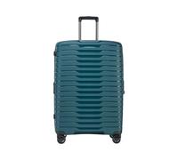 Stratic NOVIUM Hartschalenkoffer - Trolley mit 4 Rollen, TSA-Zahlenschloss, erweiterbar, aus Polypropylen, Innenfutter aus recyceltem PET, ohne Fronttasche,Größe L, Petrol