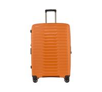 Stratic NOVIUM Hartschalenkoffer - Trolley mit 4 Rollen, TSA-Zahlenschloss, erweiterbar, aus Polypropylen, Innenfutter aus recyceltem PET, ohne Fronttasche,Größe L, Rosso Clay