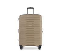 Stratic NOVIUM Hartschalenkoffer - Trolley mit 4 Rollen, TSA-Zahlenschloss, erweiterbar, aus Polypropylen, Innenfutter aus recyceltem PET, ohne Fronttasche,Größe L, Sand