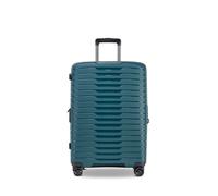Stratic NOVIUM Hartschalenkoffer - Trolley mit 4 Rollen, TSA-Zahlenschloss, erweiterbar, aus Polypropylen, Innenfutter aus recyceltem PET, ohne Fronttasche,Größe M, Petrol