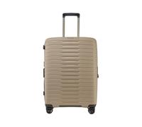 Stratic NOVIUM Hartschalenkoffer - Trolley mit 4 Rollen, TSA-Zahlenschloss, erweiterbar, aus Polypropylen, Innenfutter aus recyceltem PET, ohne Fronttasche,Größe S, Sand