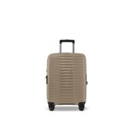 Stratic NOVIUM Hartschalenkoffer - Trolley mit 4 Rollen, TSA-Zahlenschloss, erweiterbar, aus Polypropylen, Innenfutter aus recyceltem PET, ohne Fronttasche,Größe S, Sand