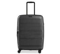 Stratic Straw + Hartschalen-Koffer Trolley Koffer groß Reisekoffer, nachhaltig, 4 Rollen, erweiterbar, TSA-Schloss (Größe M, dunkel grau)