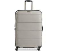 Stratic Straw + Hartschalen-Koffer Trolley Koffer groß Reisekoffer, nachhaltig, 4 Rollen, erweiterbar, TSA-Schloss (Größe L, beige)