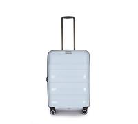 Stratic Straw + Hartschalen-Koffer Trolley Koffer groß Reisekoffer, nachhaltig, 4 Rollen, erweiterbar, TSA-Schloss (Größe M, Pastel blau)