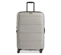 Stratic Straw + Hartschalen-Koffer Trolley Koffer groß Reisekoffer, nachhaltig, 4 Rollen, erweiterbar, TSA-Schloss (Größe L, beige)