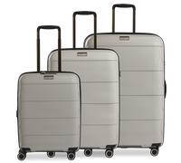 Stratic Straw Plus Trolley Koffer Set S+M+L mit 4 Rollen aus Bio Kunststoff Beige