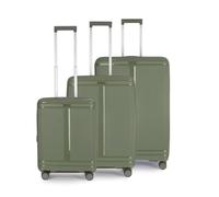 Stratic Straw T Hartschalen-Koffer Trolley Koffer-Set Reisekoffer, nachhaltig, 4 Rollen, erweiterbar, TSA-Schloss (Größe S,M,L,Olive)