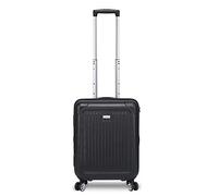 Stratic Stripe Hartschalen-Koffer Trolley Reisekoffer Rollkoffer mit TSA-Schloss 4 Rollen besonders leicht und leise, M, Black
