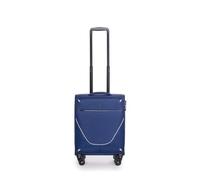 Stratic Strong Koffer Weichschale Reisekoffer Trolley Rollkoffer Handgepäck, 4 Rollen, Größe S, Navy