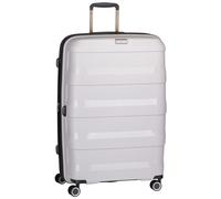 Stratic Straw + Hartschalen-Koffer Trolley Koffer groß Reisekoffer, nachhaltig, 4 Rollen, erweiterbar, TSA-Schloss (Größe L, beige)