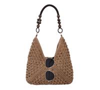 Straw Woven Beach Bag - Bohemian Stylish Shoulder Tote, Lightweight Handwoven Carryall Providing Spacious Everyday Storage, Fashionable Summer Accessory Enhancing Casual Outfits | Women, Ladies, Girls