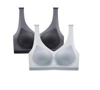 Strawmeans BHs, ultradünner Eisseiden-Lifting-BH, Seide, nahtloser Kühl-BH für Damen, große Größe, Eisseiden-BH, 2 Stück - C, XXXXXL