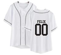 Stray Kids Shirt Felix Bangchan Hyunjin Lee Know Button Down Short Sleeve Shirts Straykids Jersey for Women