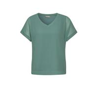 Street One - 2-in1 Chiffon-T-Shirt grün - Gr. - 34