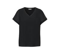 Street One - 2-in1 Chiffon-T-Shirt schwarz - Gr. - 34