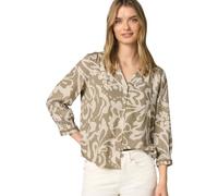 Street One Druckbluse Damen 3/4-Arm Floral mit Tape-Details Viskose Safari Beige Gr. 36