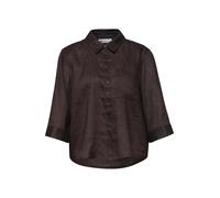 Street One - 3/4-Arm Hemdbluse aus Leinen espresso brown - Gr. - 42