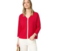 Street One Frauen 3/4-Arm Shirt mit Kontrastdetail in Rot, Gr: 40