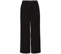 Stoffhose STREET ONE "Style Emee", Damen, Gr. 34, Länge 26, schwarz (länge 26), Web, Obermaterial: 100% Viskose, unifarben, lässig geschnitten 3/4-Länge, Hosen Stoffhose, 3/4-Sommerhose mit elastische