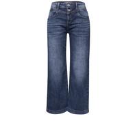 Loose-fit-Jeans STREET ONE, Damen, Gr. 33, Länge 26, dunkelblau wash, Jeans, 78% Baumwolle, 21% Polyester, 1% Elasthan, unifarben, 7/8-Länge, Jeans, High Waist (29570412-33) dunkelblau wash
