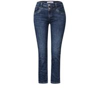 STREET ONE Damen Style Denim Jane 2-Knopf 49_59 7/8-Jeans im Casual Fit, Dark Blue Washed, 30W x 26L